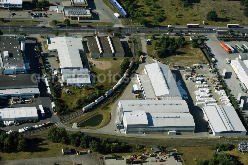 Aerial image Braunschweig - Building and production halls on the premises of Condor Compounds GmbH on Hansestrasse in Braunschweig in the state Lower Saxony