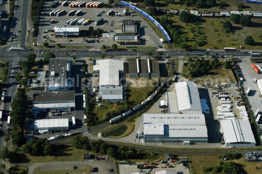 Aerial photograph Braunschweig - Building and production halls on the premises of Condor Compounds GmbH on Hansestrasse in Braunschweig in the state Lower Saxony