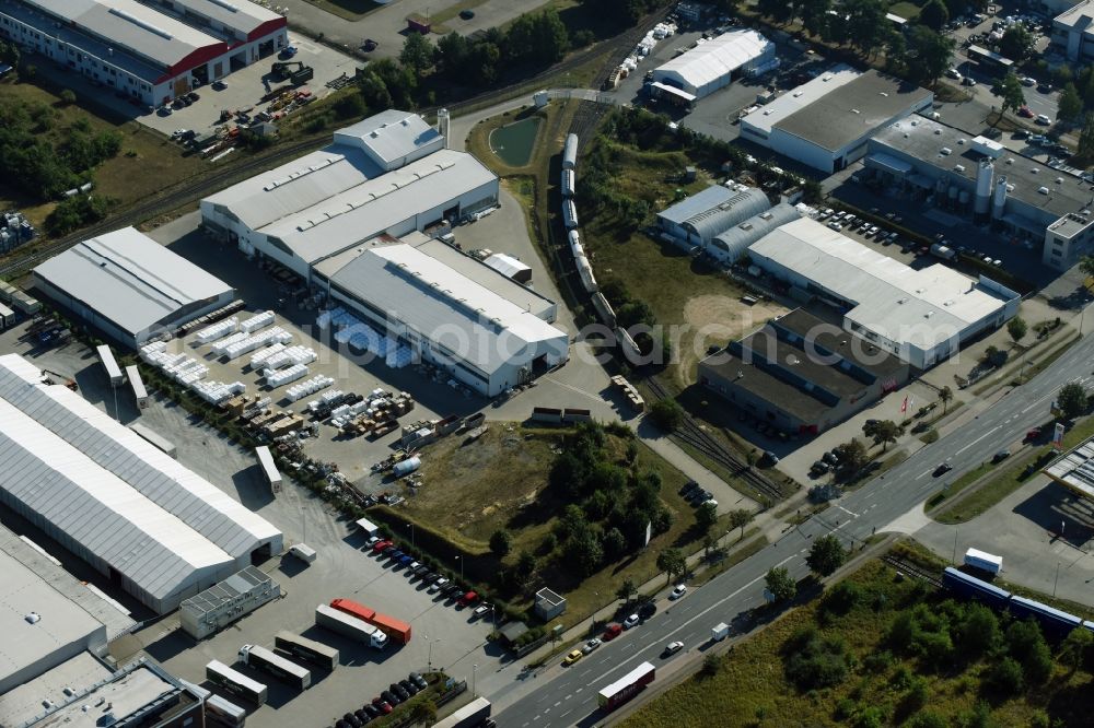 Aerial image Braunschweig - Building and production halls on the premises of Condor Compounds GmbH on Hansestrasse in Braunschweig in the state Lower Saxony