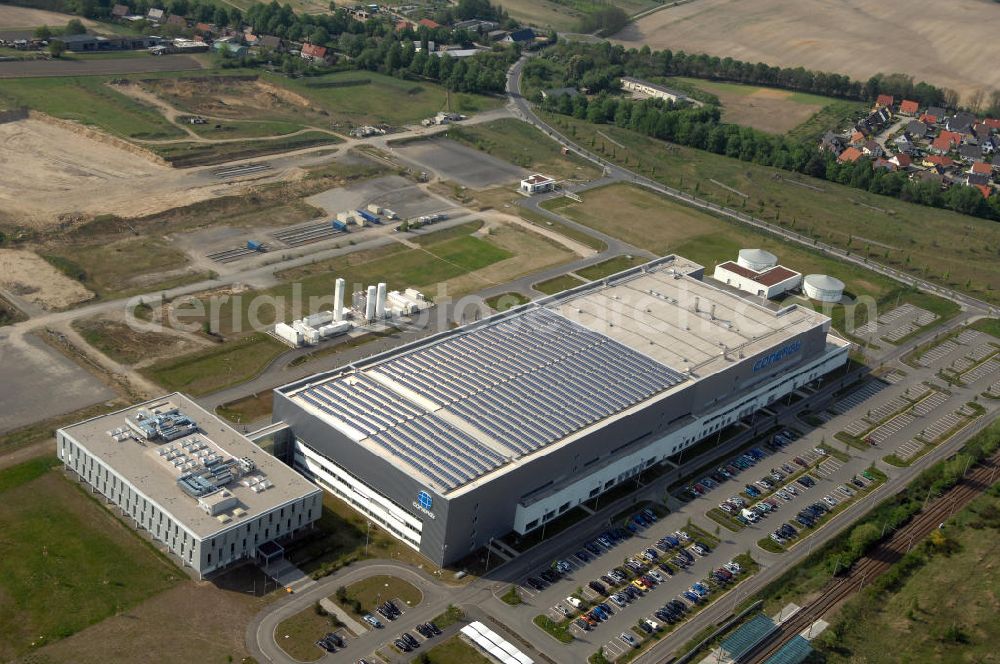 Aerial image FRANKFURT / ODER - Blick auf das Werksgelände der Conergy SolarModule GmbH & Co. KG an der Conergy-Straße 8 in 15236 Frankfurt (Oder) Tel.: +49 (0)335 52113-0