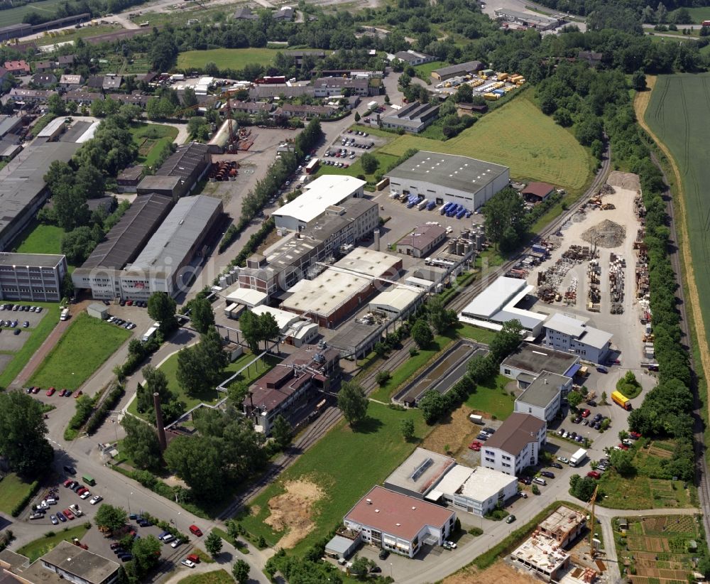 Aerial image Vaihingen an der Enz - Building and production halls on the premises of Connect Chemicals Production & Services GmbH in the district Kleinglattbach in Vaihingen an der Enz in the state Baden-Wurttemberg, Germany