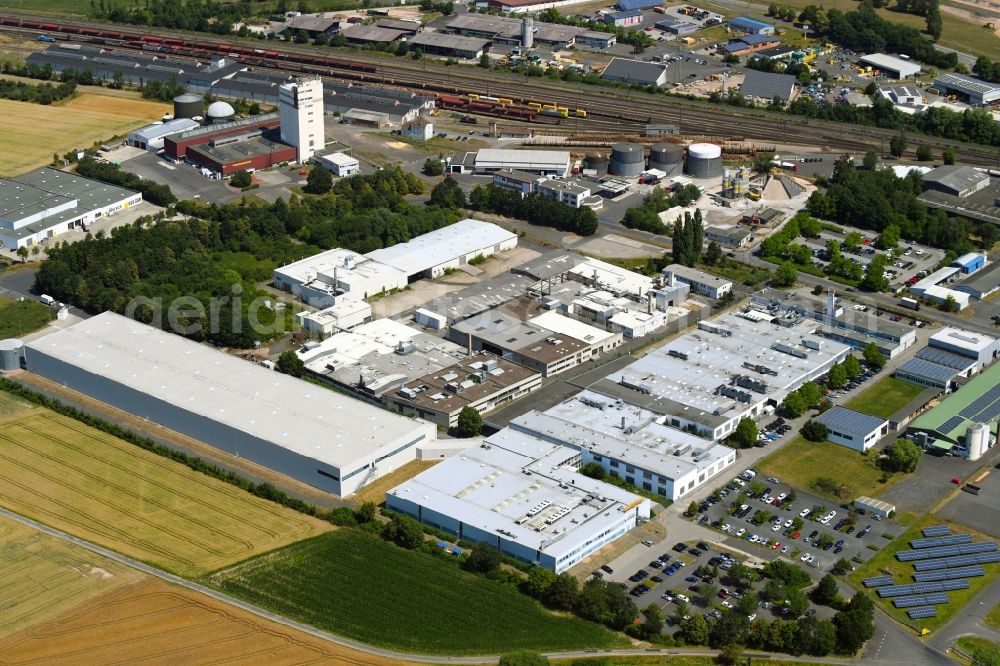 Aerial photograph Bebra - Building and production halls on the premises of Continental Aktiengesellschaft on Robert-Bunsen-Strasse in Bebra in the state Hesse, Germany