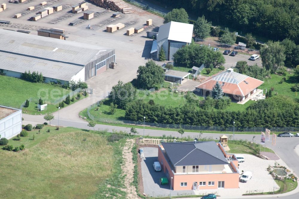 Marxzell from the bird's eye view: Building and production halls on the premises of corthum Nordschwarzwald GmbH - corthum Erdenwerk in the district Pfaffenrot in Marxzell in the state Baden-Wuerttemberg