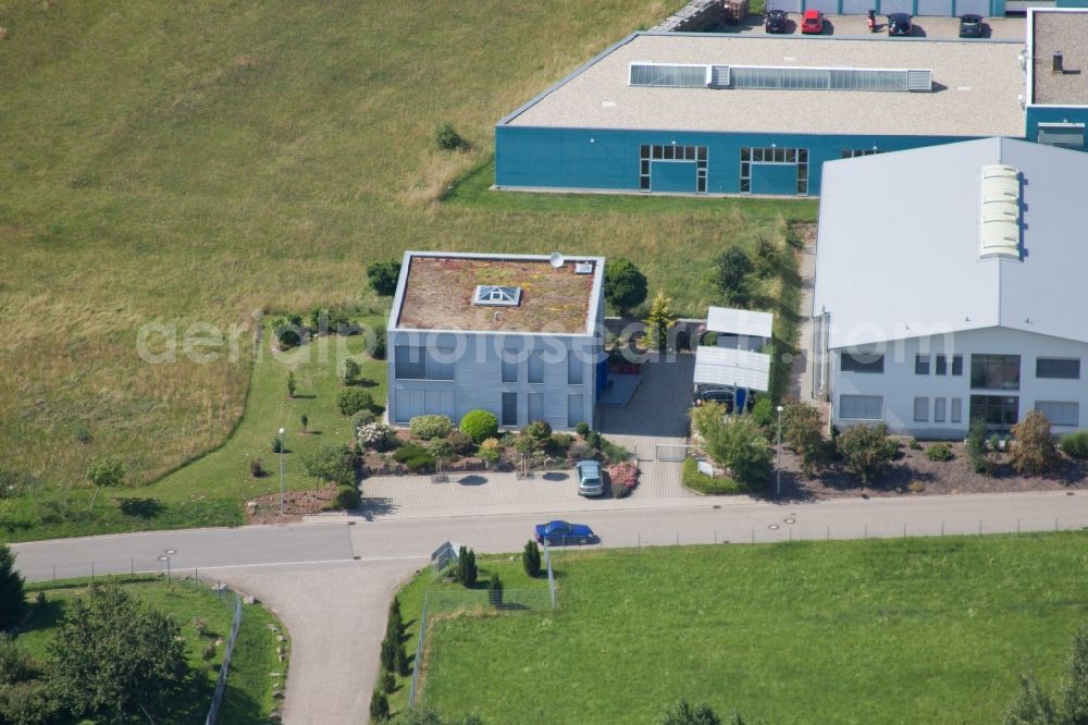 Marxzell from the bird's eye view: Building and production halls on the premises of corthum Nordschwarzwald GmbH - corthum Erdenwerk in the district Pfaffenrot in Marxzell in the state Baden-Wuerttemberg