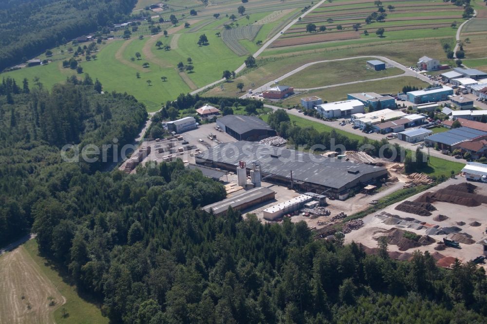 Aerial photograph Marxzell - Building and production halls on the premises of corthum Nordschwarzwald GmbH - corthum Erdenwerk in the district Pfaffenrot in Marxzell in the state Baden-Wuerttemberg