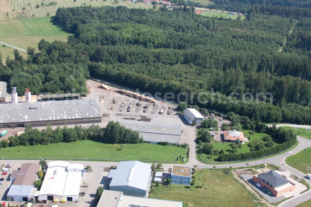 Aerial photograph Marxzell - Building and production halls on the premises of corthum Nordschwarzwald GmbH - corthum Erdenwerk in the district Pfaffenrot in Marxzell in the state Baden-Wuerttemberg