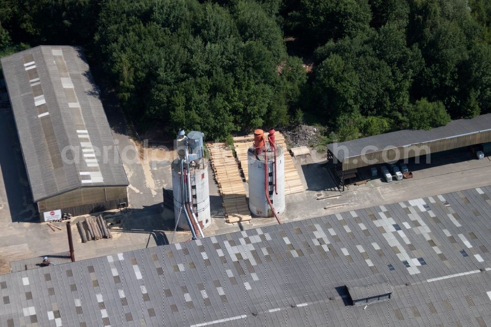 Aerial image Marxzell - Building and production halls on the premises of corthum Nordschwarzwald GmbH - corthum Erdenwerk in the district Pfaffenrot in Marxzell in the state Baden-Wuerttemberg