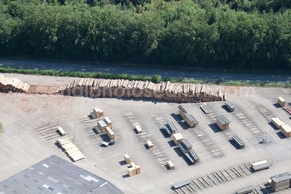 Marxzell from above - Building and production halls on the premises of corthum Nordschwarzwald GmbH - corthum Erdenwerk in the district Pfaffenrot in Marxzell in the state Baden-Wuerttemberg