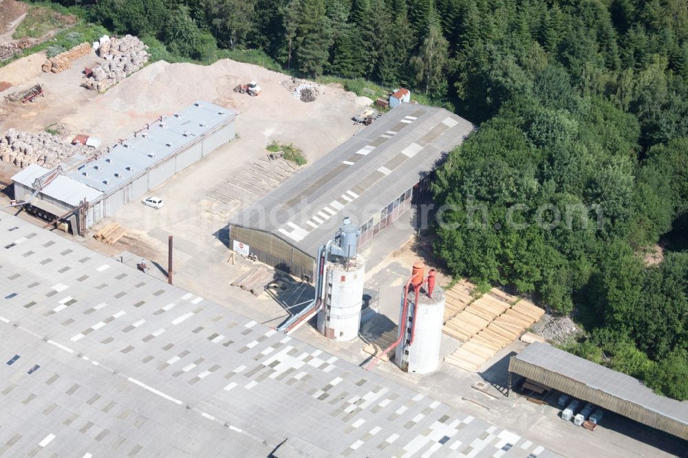 Aerial image Marxzell - Building and production halls on the premises of corthum Nordschwarzwald GmbH - corthum Erdenwerk in the district Pfaffenrot in Marxzell in the state Baden-Wuerttemberg