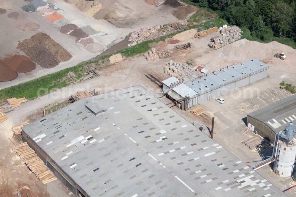 Aerial photograph Marxzell - Building and production halls on the premises of corthum Nordschwarzwald GmbH - corthum Erdenwerk in the district Pfaffenrot in Marxzell in the state Baden-Wuerttemberg