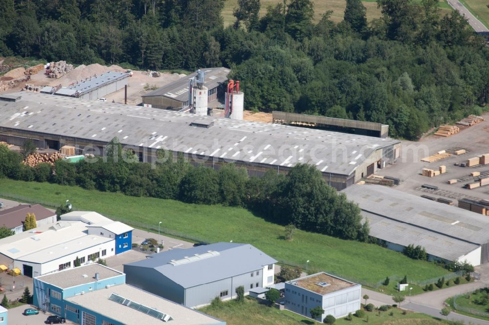 Aerial image Marxzell - Building and production halls on the premises of corthum Nordschwarzwald GmbH - corthum Erdenwerk in the district Pfaffenrot in Marxzell in the state Baden-Wuerttemberg