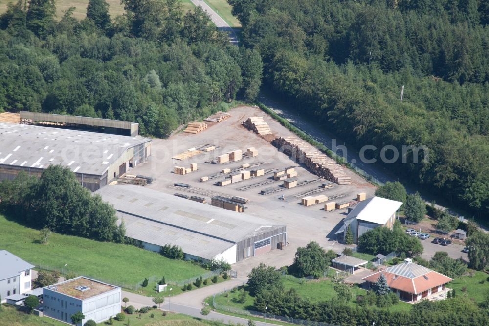 Aerial photograph Marxzell - Building and production halls on the premises of corthum Nordschwarzwald GmbH - corthum Erdenwerk in the district Pfaffenrot in Marxzell in the state Baden-Wuerttemberg