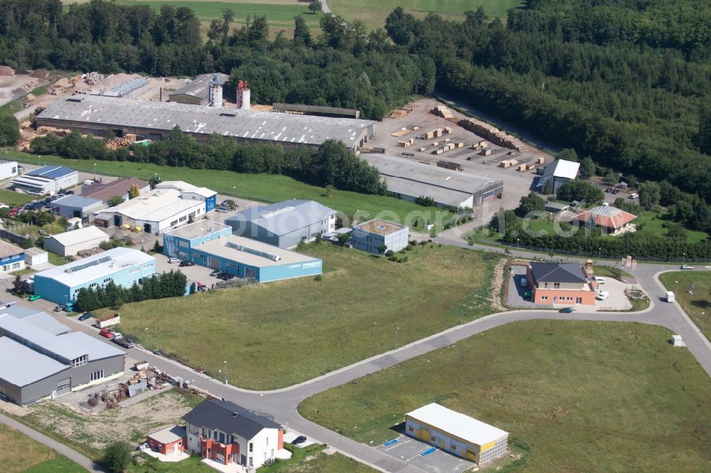 Aerial photograph Marxzell - Building and production halls on the premises of corthum Nordschwarzwald GmbH - corthum Erdenwerk in the district Pfaffenrot in Marxzell in the state Baden-Wuerttemberg