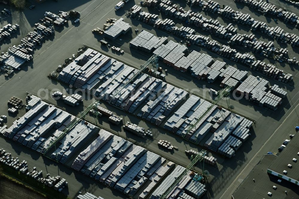 Wandlitz from above - Building and production halls on the premises of Dachziegelwerke Nelskamp GmbH in Wandlitz in the state Brandenburg