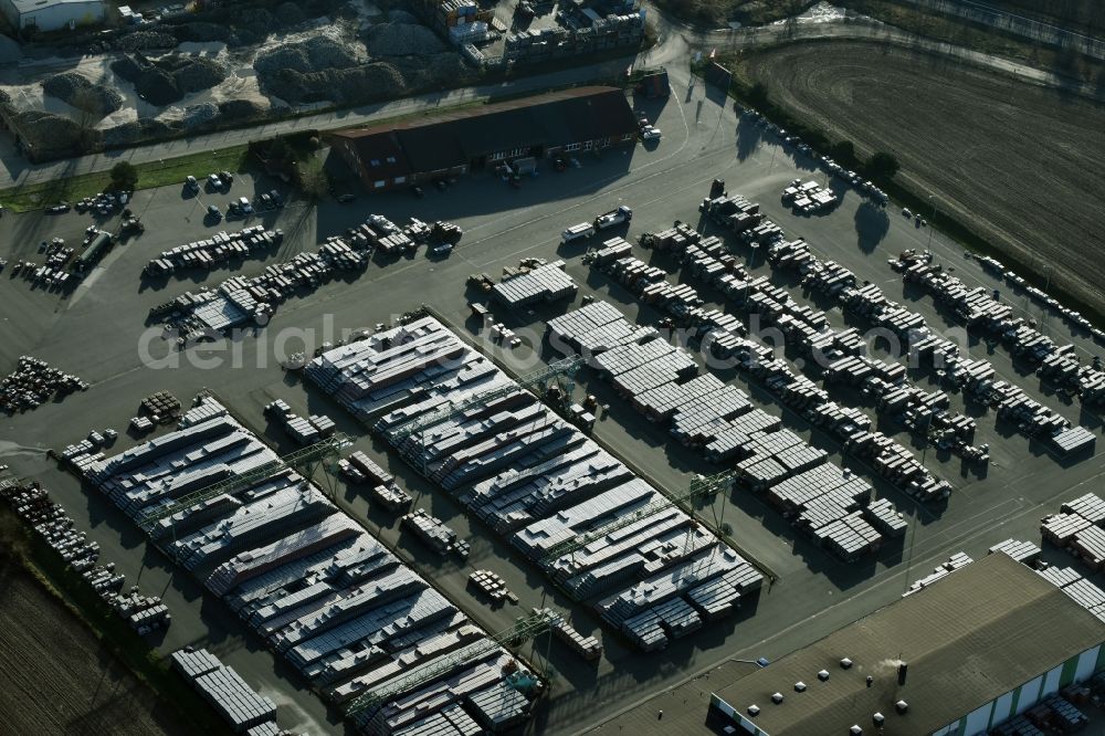 Aerial image Wandlitz - Building and production halls on the premises of Dachziegelwerke Nelskamp GmbH in Wandlitz in the state Brandenburg