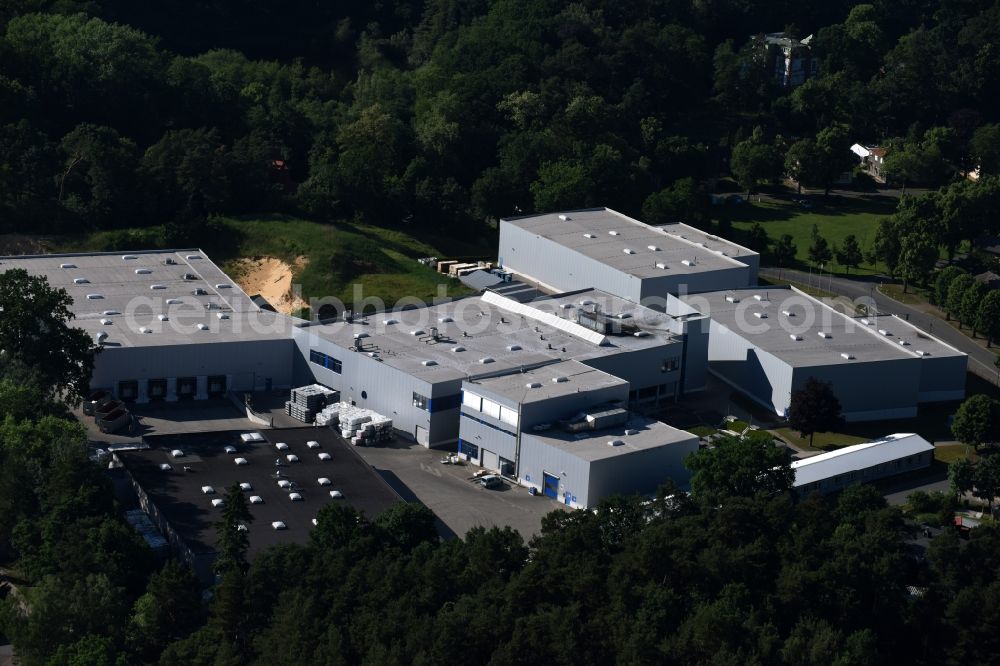 Lübtheen from above - Building and production halls on the premises of Dankwardt Rudolf GmbH Jessenitz-Werk Lagerstrasse in Luebtheen in the state Mecklenburg - Western Pomerania