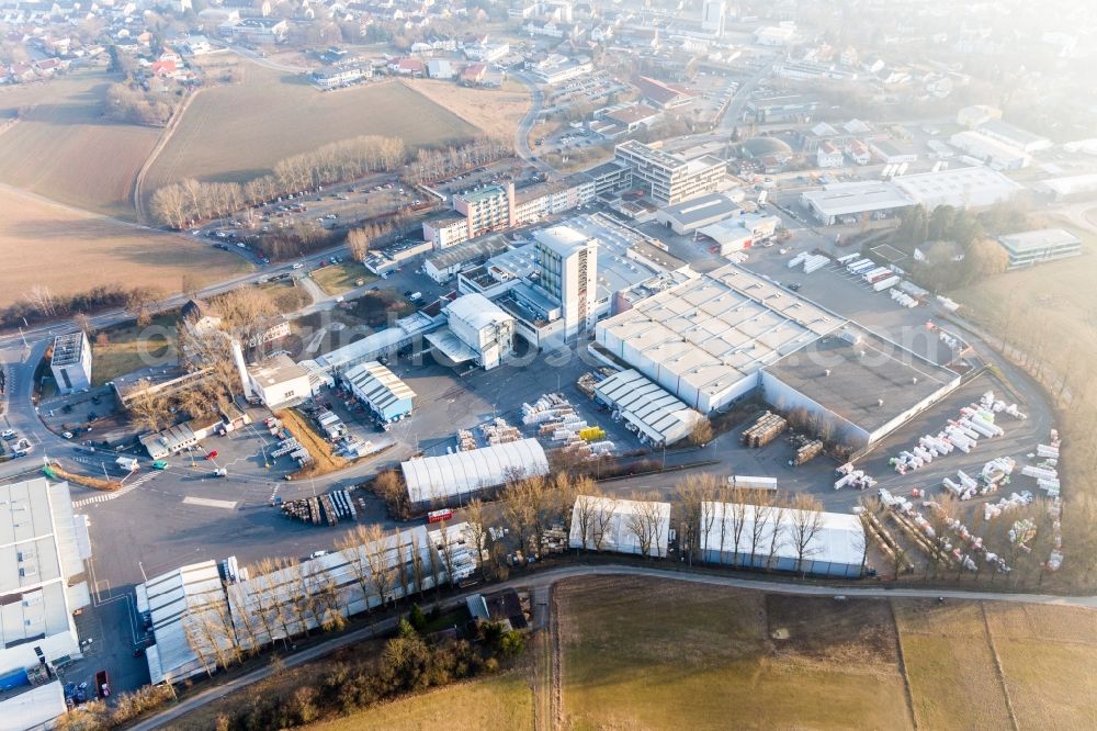 Aerial image Ober-Ramstadt - Building and production halls on the premises of DAW SE in Ober-Ramstadt in the state Hesse, Germany