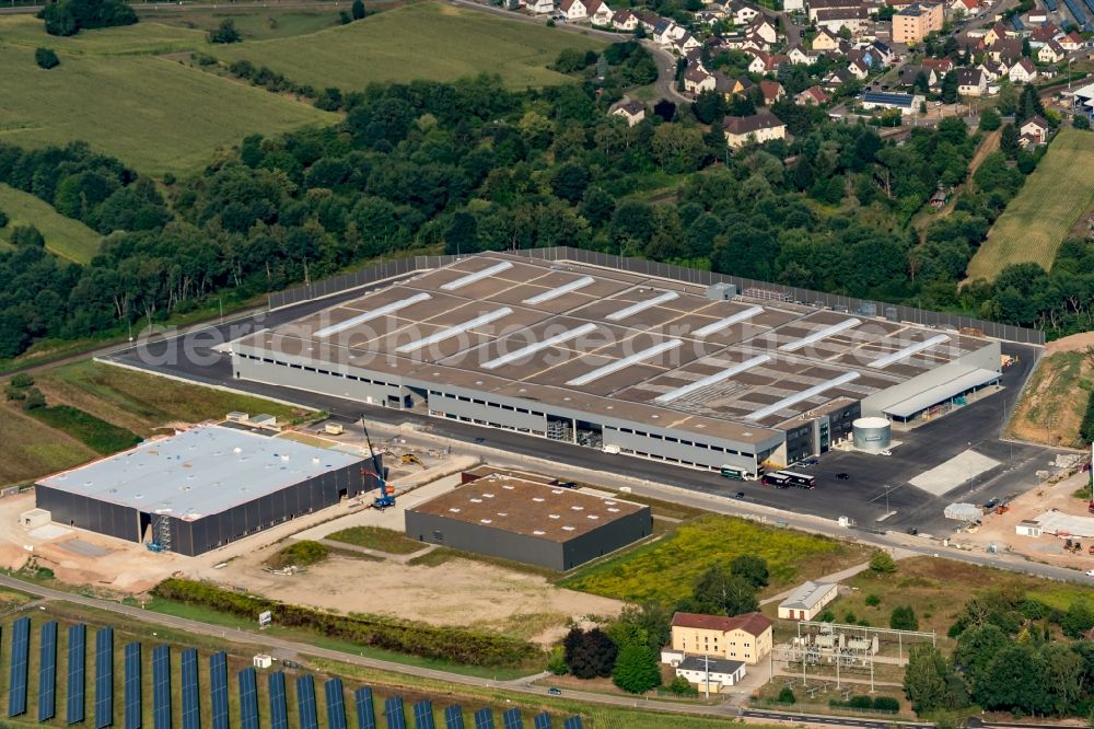 Aerial photograph Rastatt - Building and production halls on the premises of of DACH Schutzbekleidung GmbH & Co. KG on Rotackerstrasse in Rastatt in the state Baden-Wurttemberg, Germany