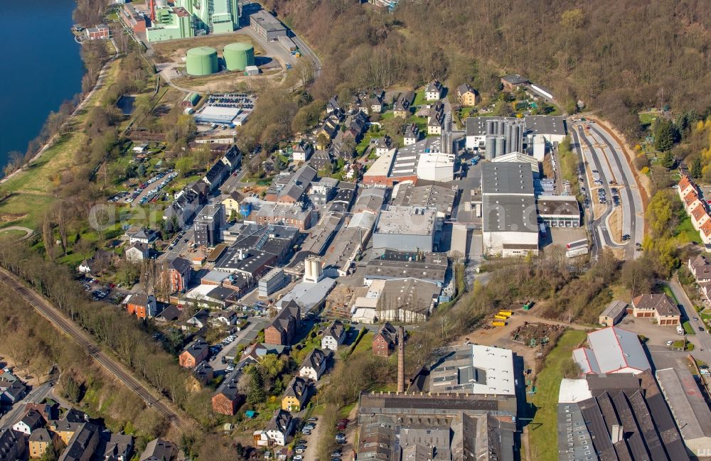 Aerial photograph Herdecke - Building and production halls on the premises of of Doerkengroup on Wetterstrasse in the district Westende in Herdecke in the state North Rhine-Westphalia