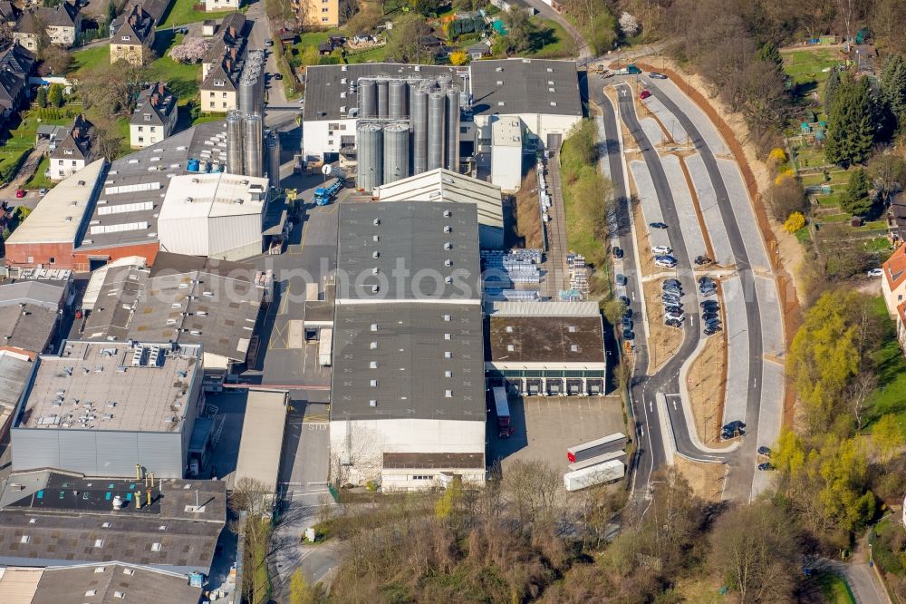 Herdecke from above - Building and production halls on the premises of of Doerkengroup on Wetterstrasse in the district Westende in Herdecke in the state North Rhine-Westphalia