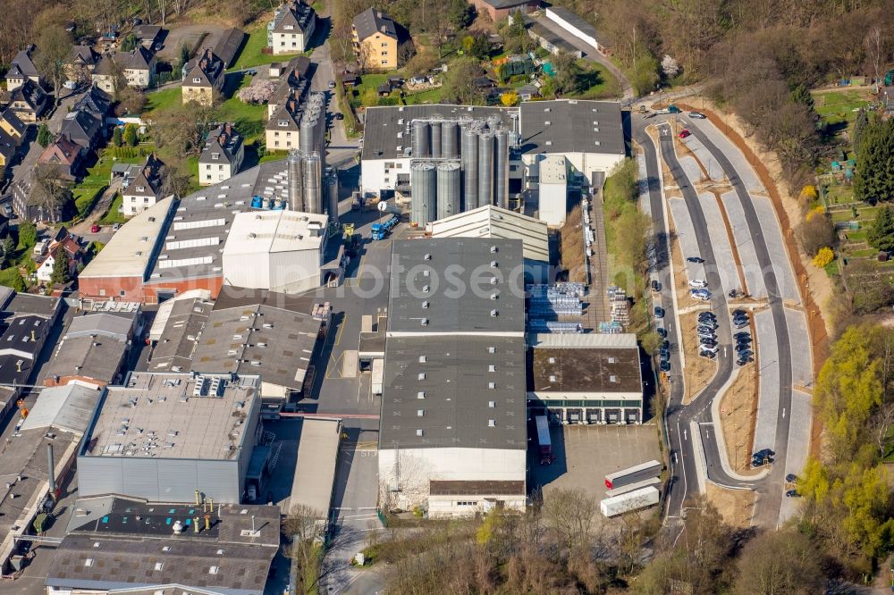 Herdecke from the bird's eye view: Building and production halls on the premises of of Doerkengroup on Wetterstrasse in the district Westende in Herdecke in the state North Rhine-Westphalia