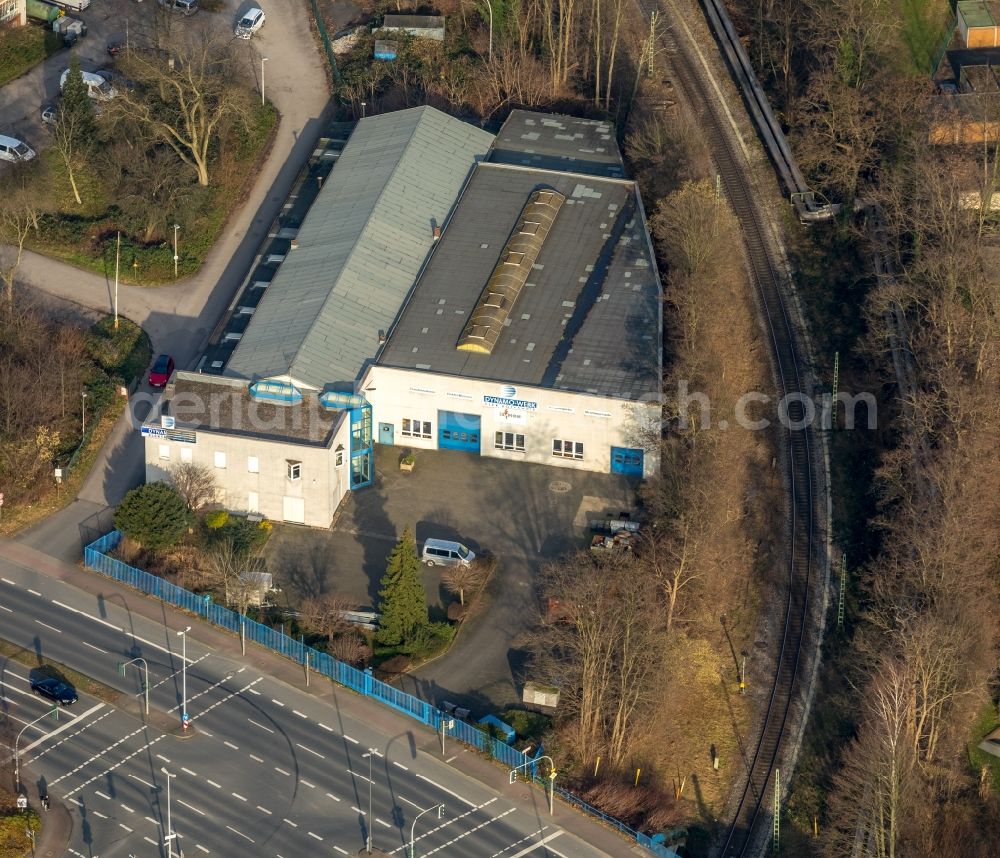 Aerial photograph Herne - Building and production halls on the premises of of Dynamo-Werk Elektrotechnik GmbH & Co.KG on Dorstener Strasse in Herne in the state North Rhine-Westphalia, Germany