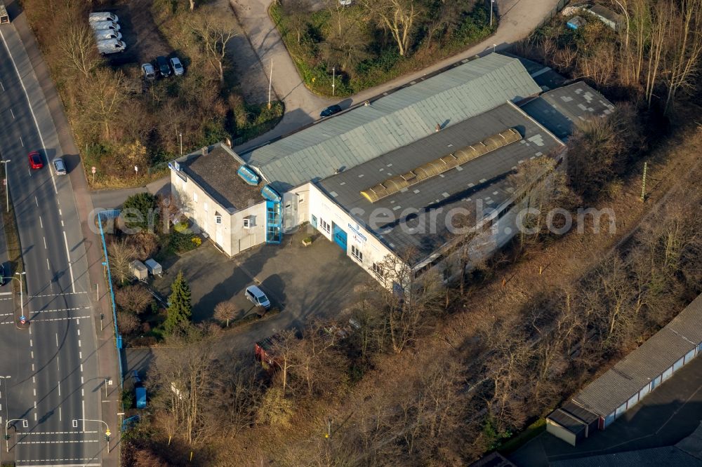 Herne from above - Building and production halls on the premises of of Dynamo-Werk Elektrotechnik GmbH & Co.KG on Dorstener Strasse in Herne in the state North Rhine-Westphalia, Germany