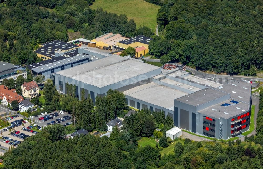 Ennepetal from above - Building and production halls on the premises of of Ferdinand Bilstein GmbH + Co. KG on Wilhelmstrasse in Ennepetal in the state North Rhine-Westphalia, Germany