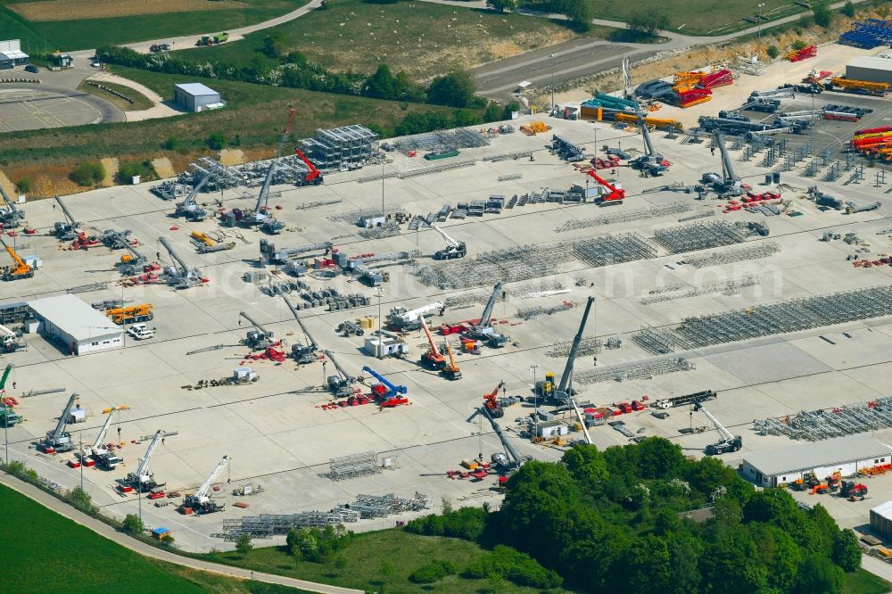 Aerial image Ehingen (Donau) - Building and production halls on the premises of of Liebherr-Werk Ehingen GmbH on Dr.-Hans-Liebherr-Strasse in Ehingen (Donau) in the state Baden-Wuerttemberg, Germany