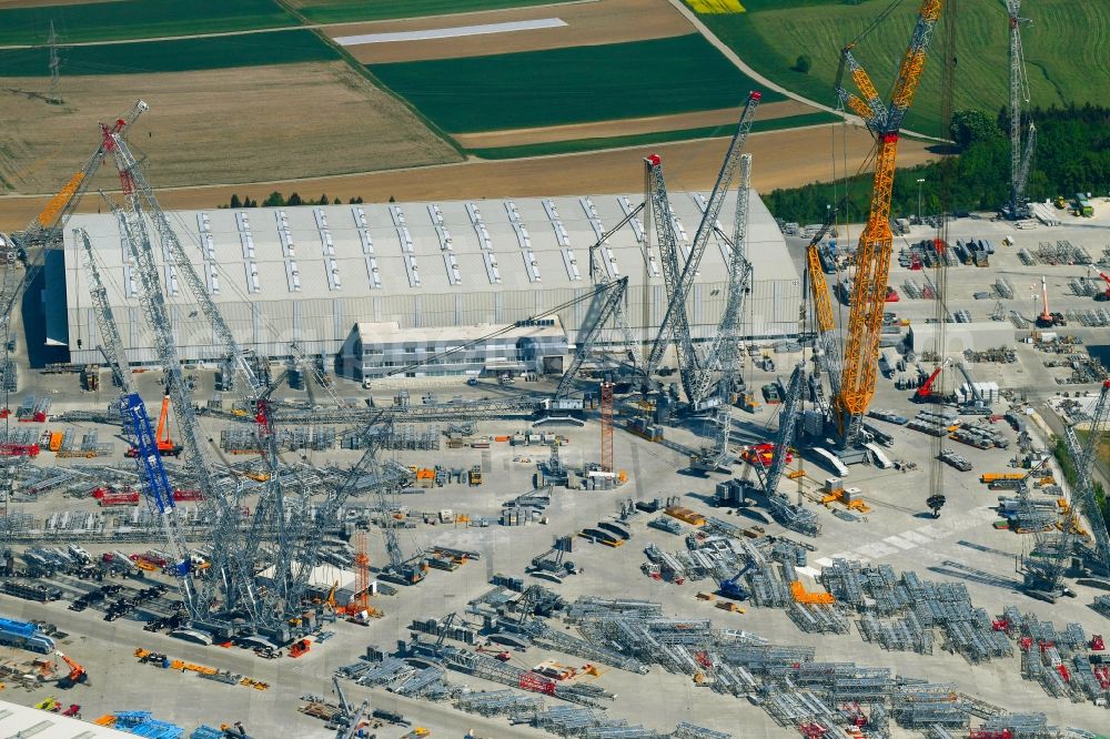 Aerial photograph Ehingen (Donau) - Building and production halls on the premises of of Liebherr-Werk Ehingen GmbH on Dr.-Hans-Liebherr-Strasse in Ehingen (Donau) in the state Baden-Wuerttemberg, Germany