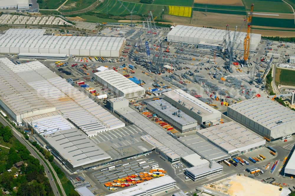 Aerial image Ehingen (Donau) - Building and production halls on the premises of of Liebherr-Werk Ehingen GmbH on Dr.-Hans-Liebherr-Strasse in Ehingen (Donau) in the state Baden-Wuerttemberg, Germany