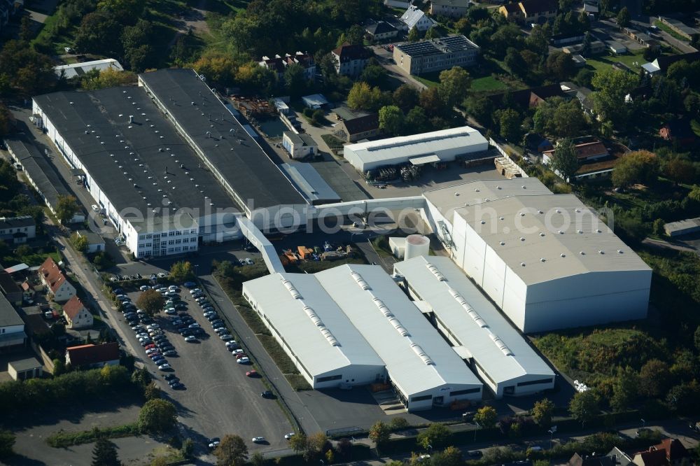 Aerial image Sangerhausen - Building and production halls on the premises of MIFA-Bike Gesellschaft mbH in Sangerhausen in the state Saxony-Anhalt