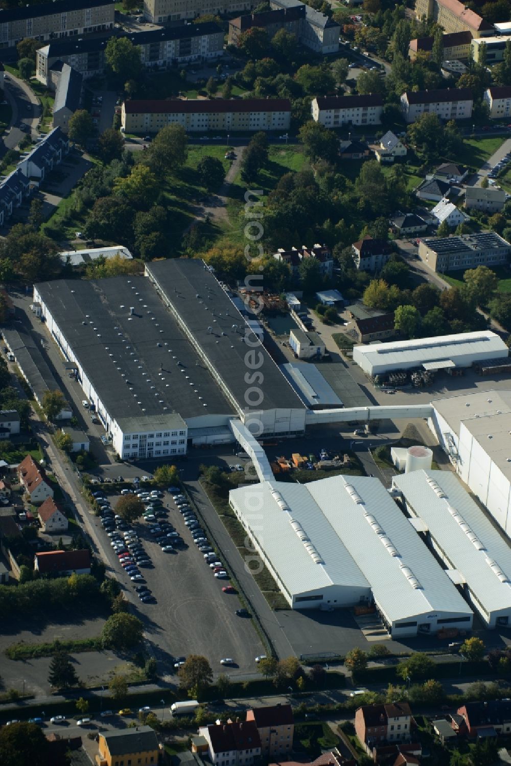 Aerial photograph Sangerhausen - Building and production halls on the premises of MIFA-Bike Gesellschaft mbH in Sangerhausen in the state Saxony-Anhalt