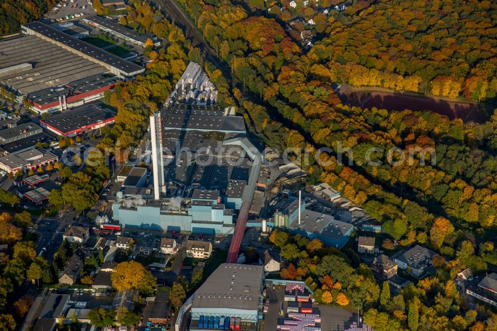 Aerial photograph Gladbeck - Building and production halls on the premises of DEUTSCHE ROCKWOOL Mineralwoll GmbH & Co. OHG in Gladbeck in the state North Rhine-Westphalia