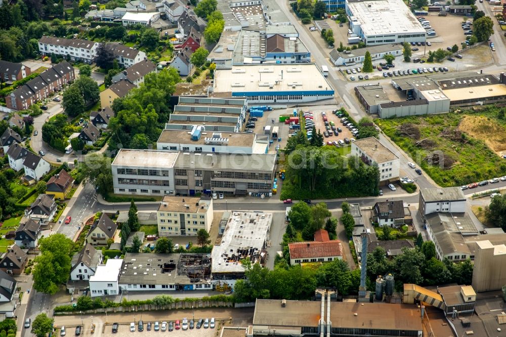 Heiligenhaus from above - Building and production halls on the premises of Dietrich Luettgens GmbH & Co. KG Hasselbecker Strasse in Heiligenhaus in the state North Rhine-Westphalia