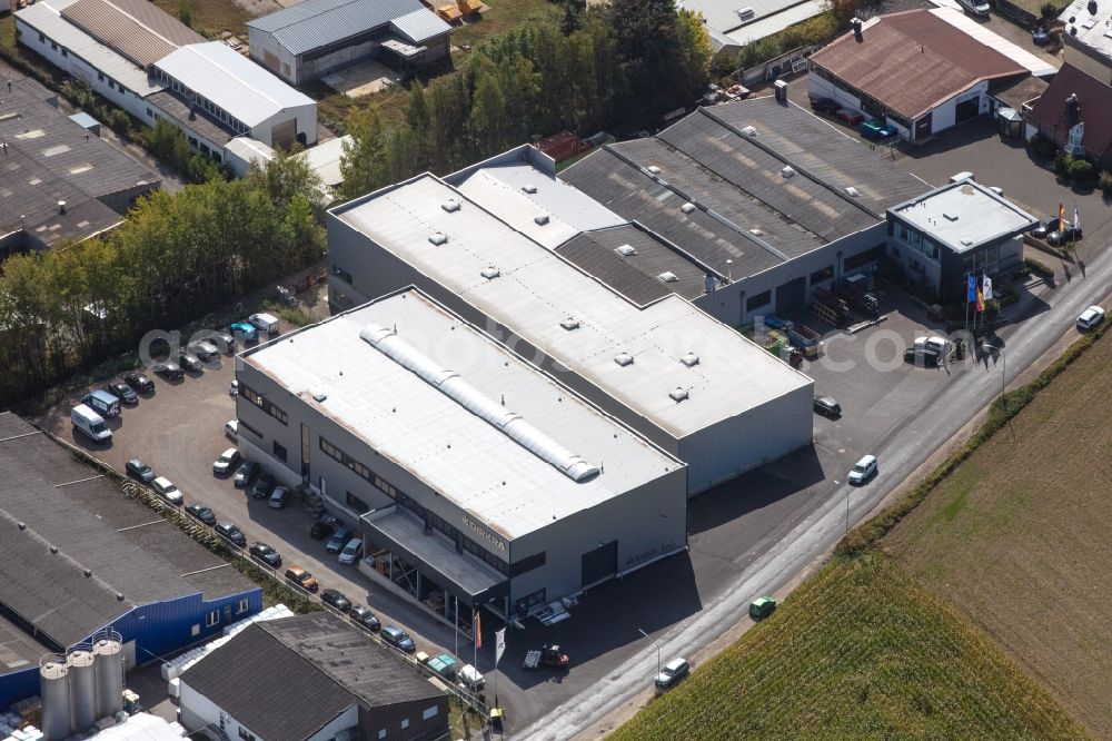 Stolberg from above - Building and production halls on the premises DIRKRA Sondermaschinenbau GmbH & Co.KG in the district Mausbach in Stolberg in the state North Rhine-Westphalia, Germany