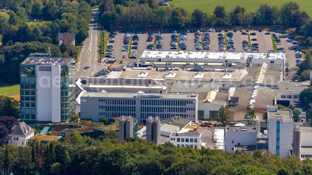 Aerial image Ennepetal - Building and production halls on the premises of dormakaba Deutschland on DORMA Platz in Ennepetal in the state North Rhine-Westphalia, Germany