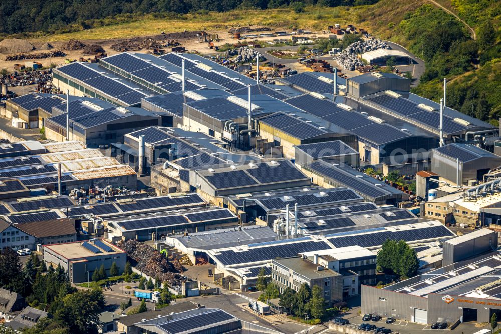 Aerial image Ennepetal - Building and production halls on the premises of dormakaba Deutschland on DORMA Platz in Ennepetal in the state North Rhine-Westphalia, Germany