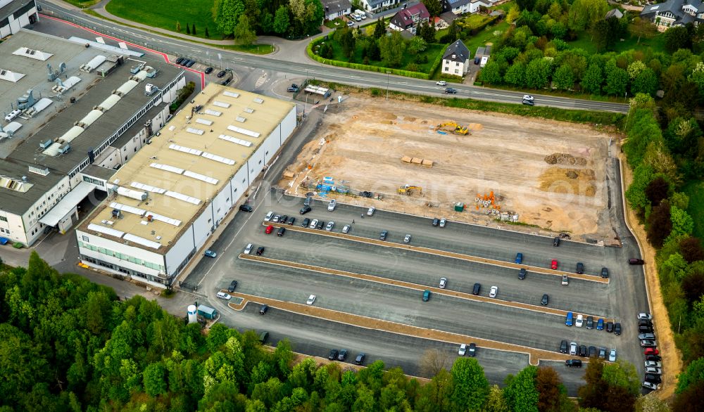Aerial photograph Ennepetal - Building and production halls on the premises dormakaba on place DORMA Platz in Ennepetal at Ruhrgebiet in the state North Rhine-Westphalia, Germany