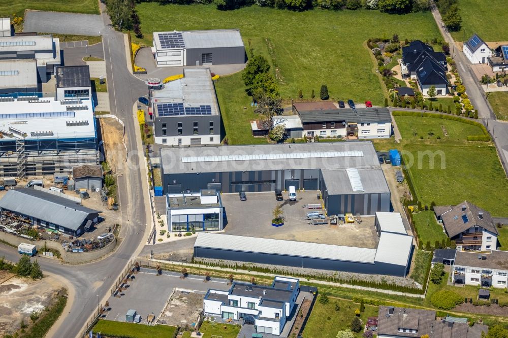 Kirchhundem from the bird's eye view: Building and production halls on the premises of Dornbach Spezialabbruch GmbH Zum Eulenbruch in the district Welschen-Ennest in Kirchhundem in the state North Rhine-Westphalia, Germany