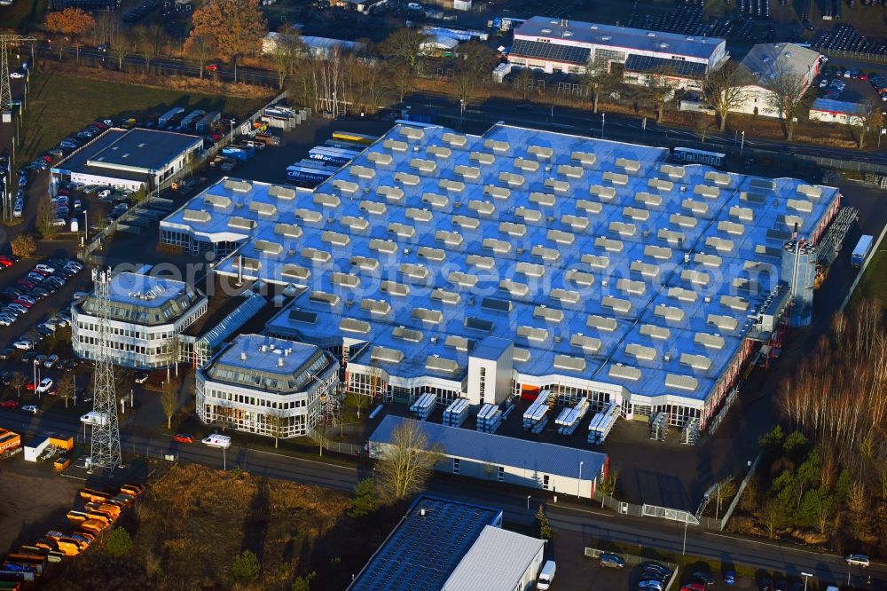 Aerial photograph Boizenburg/Elbe - Building and production halls on the premises Drinkuth AG in Boizenburg/Elbe in the state Mecklenburg - Western Pomerania, Germany