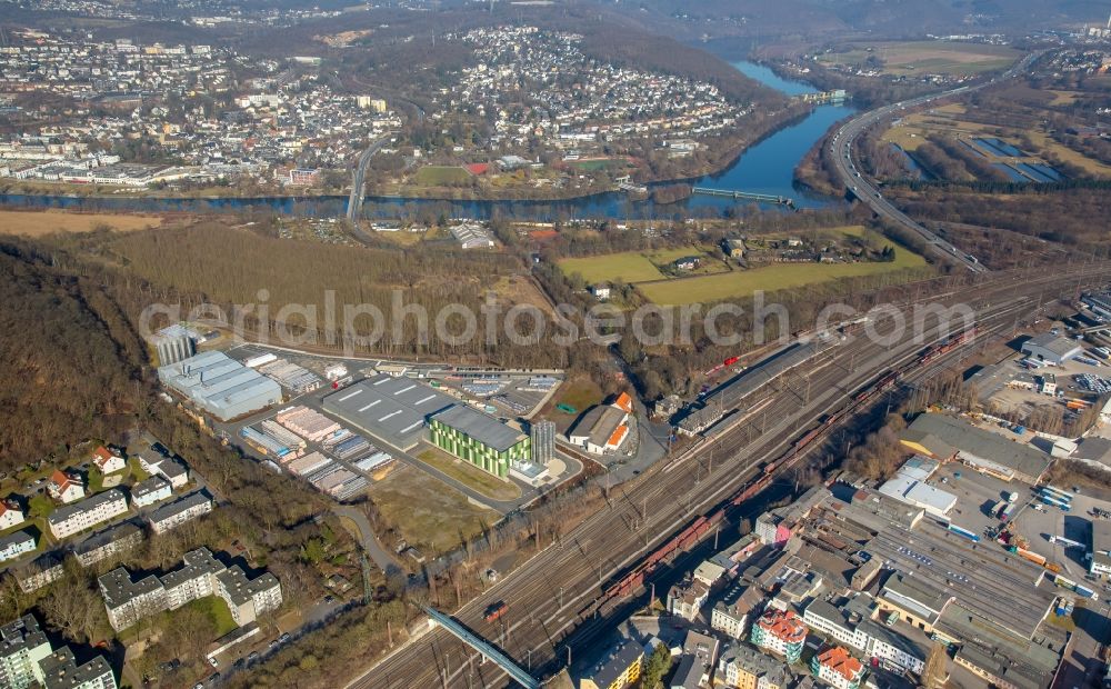 Aerial image Hagen - Building and production halls on the premises of chemical company Doerken on Bruehnighausstrasse in Hagen in the state North Rhine-Westphalia