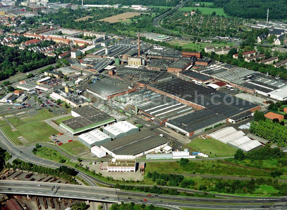 Aerial photograph Hanau / Hessen - Werksgelände der DUNLOP GmbH an der Dunlopstraße 2 in 63450 Hanau. (Tel.: 06181-6801).