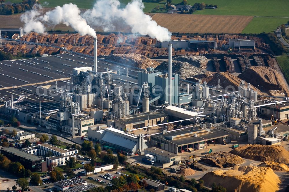 Aerial photograph Brilon - Building and production halls on the premises of Egger Holzwerkstoffe Brilon GmbH & Co. KG in Brilon in the state North Rhine-Westphalia