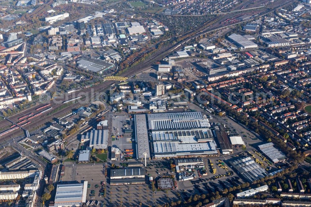 Mannheim from the bird's eye view: Plant site of the former factory Lanz (John Deere) in the district Lindenhof in Mannheim in the state Baden-Wuerttemberg, Germany