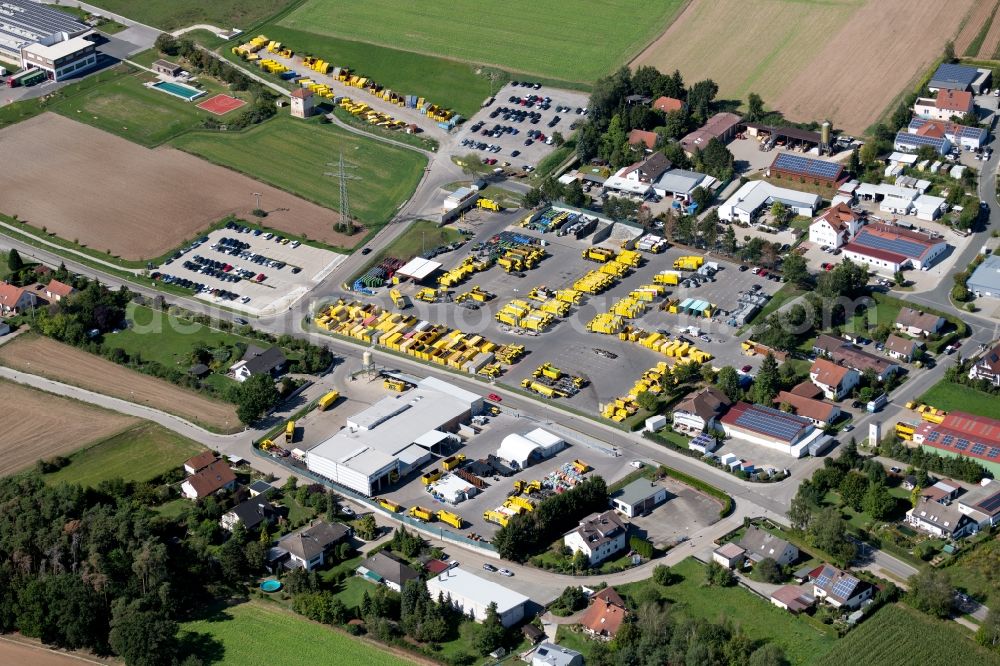 Büchenbach from the bird's eye view: Building and production halls on the premises of the Friedrich Hofmann Betriebsgesellschaft mbH at the Industriestrasse in Buechenbach in the state Bavaria, Germany