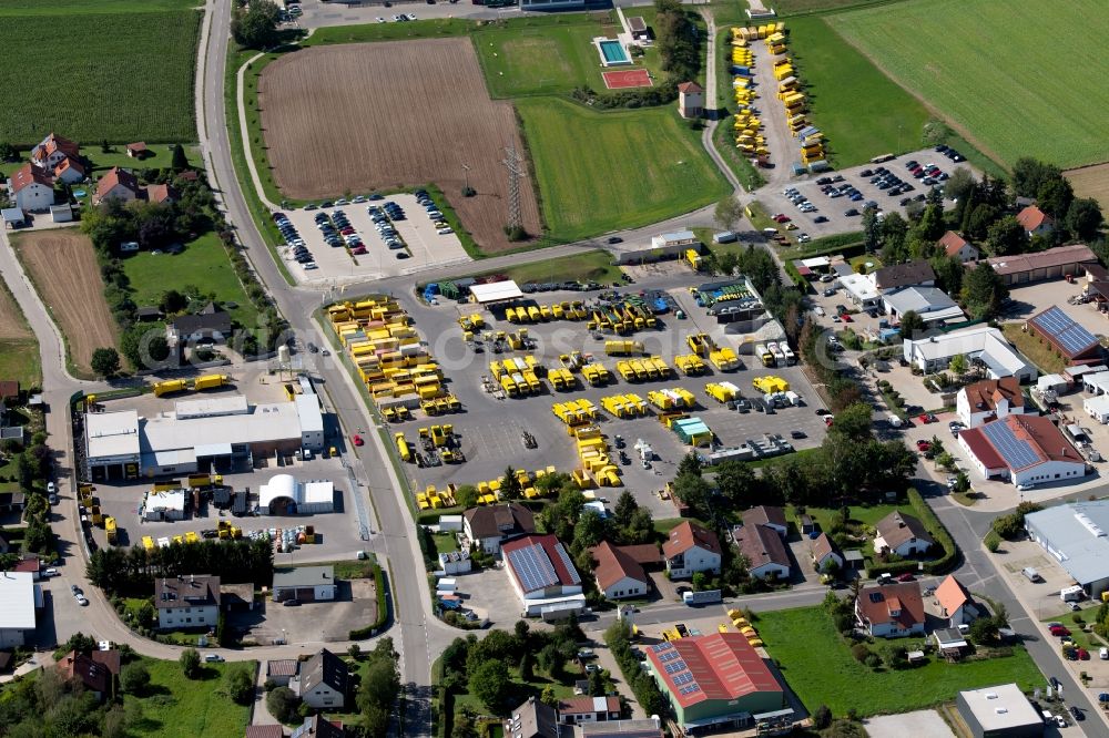 Aerial image Büchenbach - Building and production halls on the premises of the Friedrich Hofmann Betriebsgesellschaft mbH at the Industriestrasse in Buechenbach in the state Bavaria, Germany