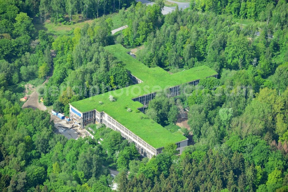 Lübeck from above - Building and production halls on the premises of Erasmi & Carstens GmbH & Co. KG in Luebeck in the state Schleswig-Holstein