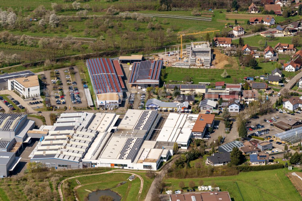 Aerial photograph Renchen - Building and production halls on the premises of Erdrich Umformtechnik GmbH in the district Ulm in Renchen in the state Baden-Wurttemberg, Germany