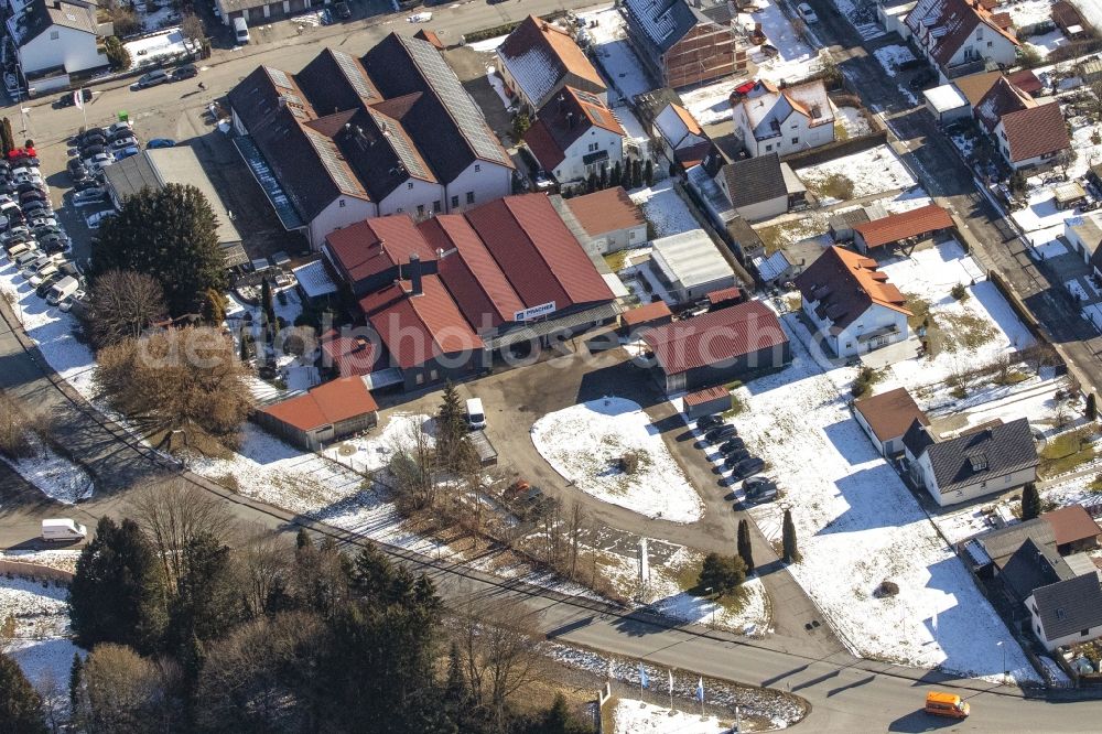 Aerial image Moosburg an der Isar - Building and production halls on the premises Ernst Pracher GmbH on Driescherstrasse in Moosburg an der Isar in the state Bavaria, Germany